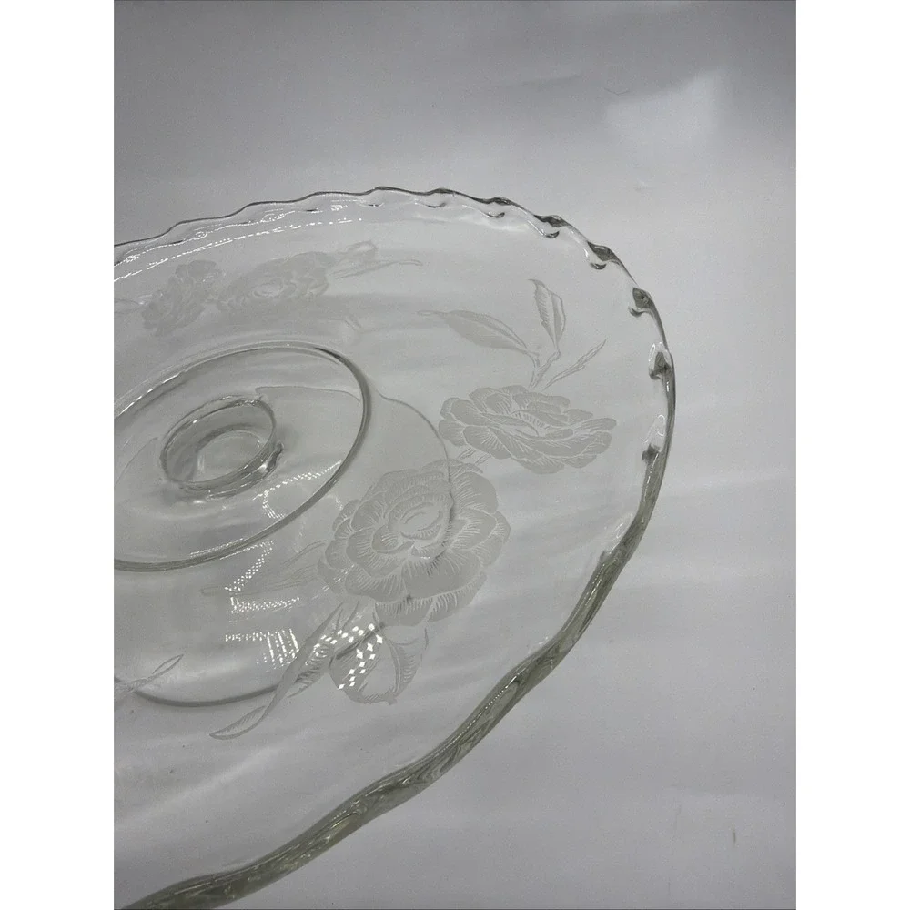 Fostoria Camellia Etched Rose Pattern‎ 12 1/8